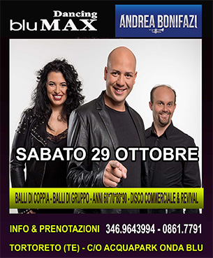 Sabato 29 Ottobre Andrea Bonifazi